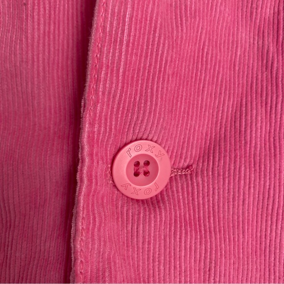 ROXY GIRL Pink Corduroy Button-up Faux Fur Hood‎ & Quilted lined Jacket - Large - Picture 6 of 9
